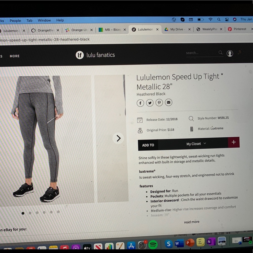 NWOT Lululemon Speed Up Tight Size 2